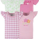 Gerber baby-girls 4-pack Short Sleeve Onesies Bodysuits